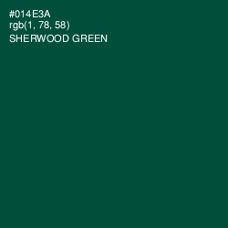 #014E3A - Sherwood Green Color Image