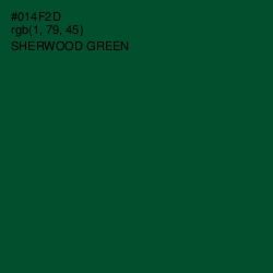 #014F2D - Sherwood Green Color Image