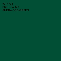 #014F35 - Sherwood Green Color Image