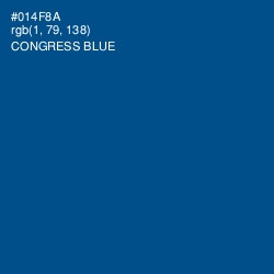 #014F8A - Congress Blue Color Image