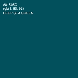 #01505C - Deep Sea Green Color Image