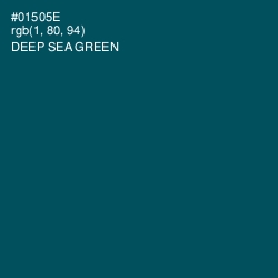 #01505E - Deep Sea Green Color Image