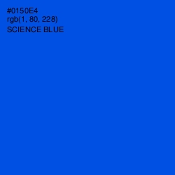 #0150E4 - Science Blue Color Image