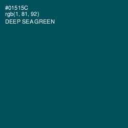 #01515C - Deep Sea Green Color Image