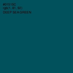 #01515C - Deep Sea Green Color Image