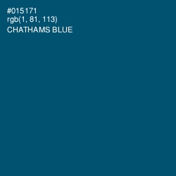 #015171 - Chathams Blue Color Image
