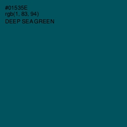 #01535E - Deep Sea Green Color Image