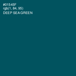 #01545F - Deep Sea Green Color Image