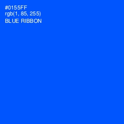 #0155FF - Blue Ribbon Color Image