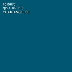 #015670 - Chathams Blue Color Image