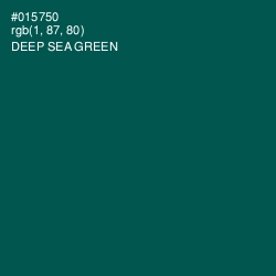 #015750 - Deep Sea Green Color Image