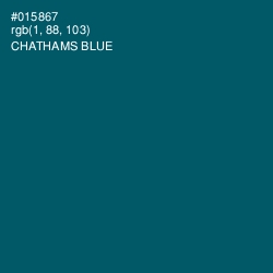 #015867 - Chathams Blue Color Image