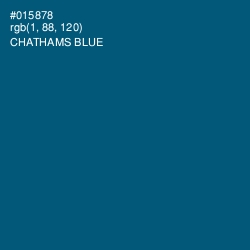 #015878 - Chathams Blue Color Image