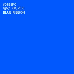 #0158FC - Blue Ribbon Color Image