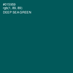 #015959 - Deep Sea Green Color Image