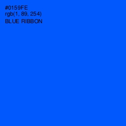 #0159FE - Blue Ribbon Color Image