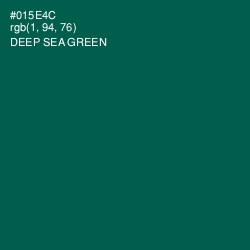 #015E4C - Deep Sea Green Color Image