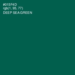 #015F4D - Deep Sea Green Color Image