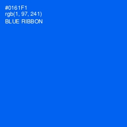 #0161F1 - Blue Ribbon Color Image