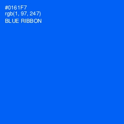 #0161F7 - Blue Ribbon Color Image
