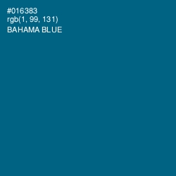 #016383 - Bahama Blue Color Image