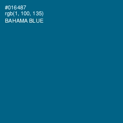 #016487 - Bahama Blue Color Image