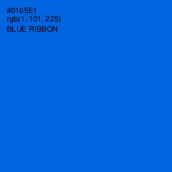 #0165E1 - Blue Ribbon Color Image