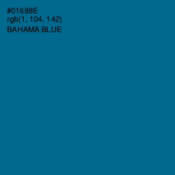 #01688E - Bahama Blue Color Image