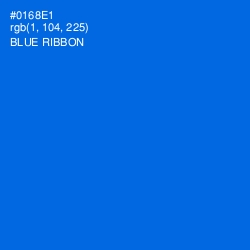 #0168E1 - Blue Ribbon Color Image