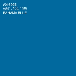 #01699E - Bahama Blue Color Image