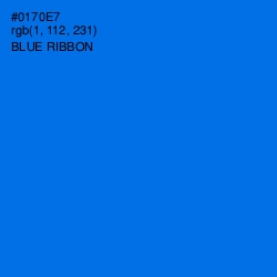 #0170E7 - Blue Ribbon Color Image