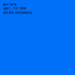 #0170F9 - Azure Radiance Color Image