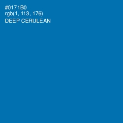 #0171B0 - Deep Cerulean Color Image