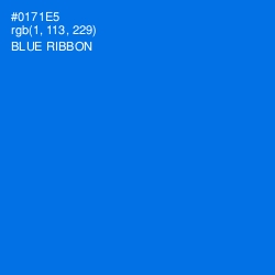 #0171E5 - Blue Ribbon Color Image