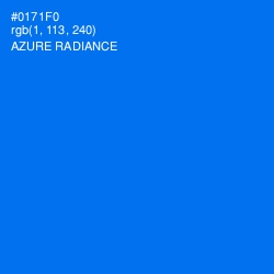 #0171F0 - Azure Radiance Color Image