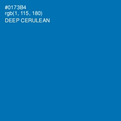 #0173B4 - Deep Cerulean Color Image