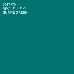 #017470 - Surfie Green Color Image