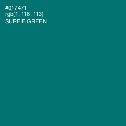 #017471 - Surfie Green Color Image