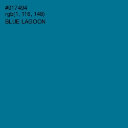 #017494 - Blue Lagoon Color Image