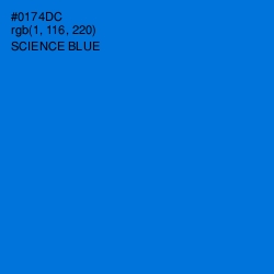 #0174DC - Science Blue Color Image