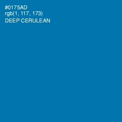 #0175AD - Deep Cerulean Color Image