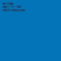 #0175B6 - Deep Cerulean Color Image