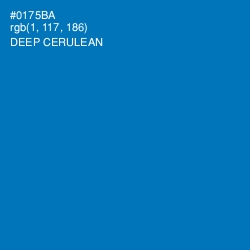 #0175BA - Deep Cerulean Color Image