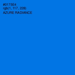 #0175E4 - Azure Radiance Color Image