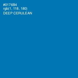 #0176B4 - Deep Cerulean Color Image