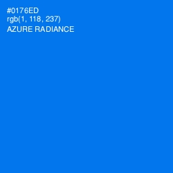 #0176ED - Azure Radiance Color Image