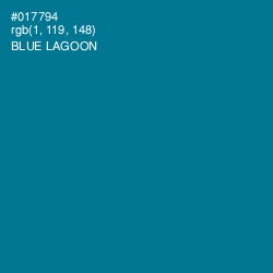 #017794 - Blue Lagoon Color Image