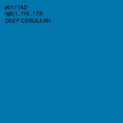 #0177AD - Deep Cerulean Color Image