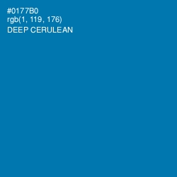 #0177B0 - Deep Cerulean Color Image