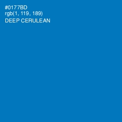 #0177BD - Deep Cerulean Color Image